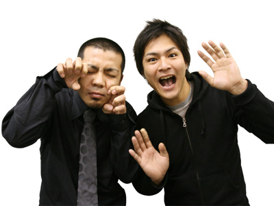 鹿児島出身のお笑いコンビ天竺鼠の川原さんと瀬下さん 鹿児島出身のお笑いコンビ天竺鼠の川原さんと瀬下さん